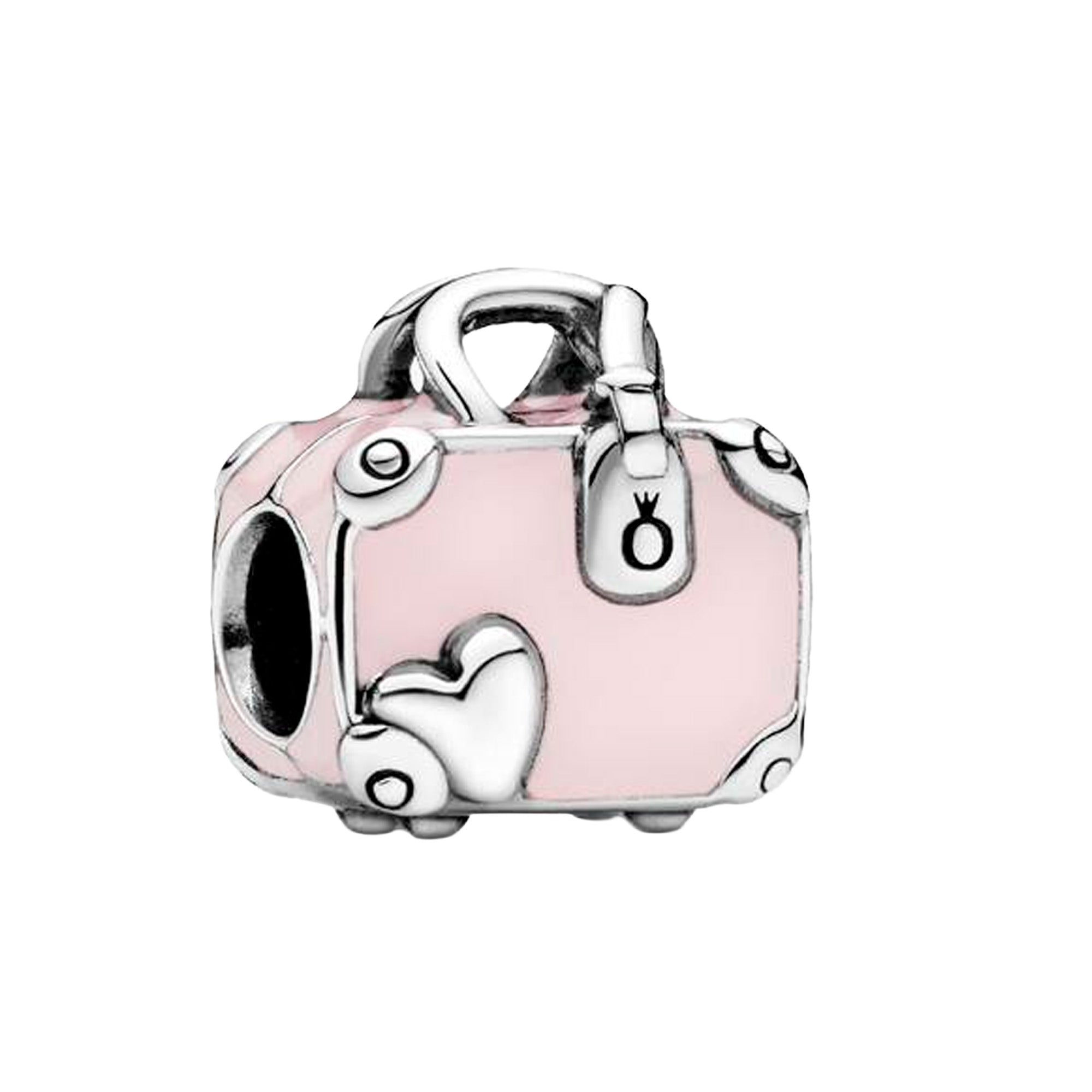 Charm Inspirado Pan 1:1 Maleta Love Travel, Plata .925