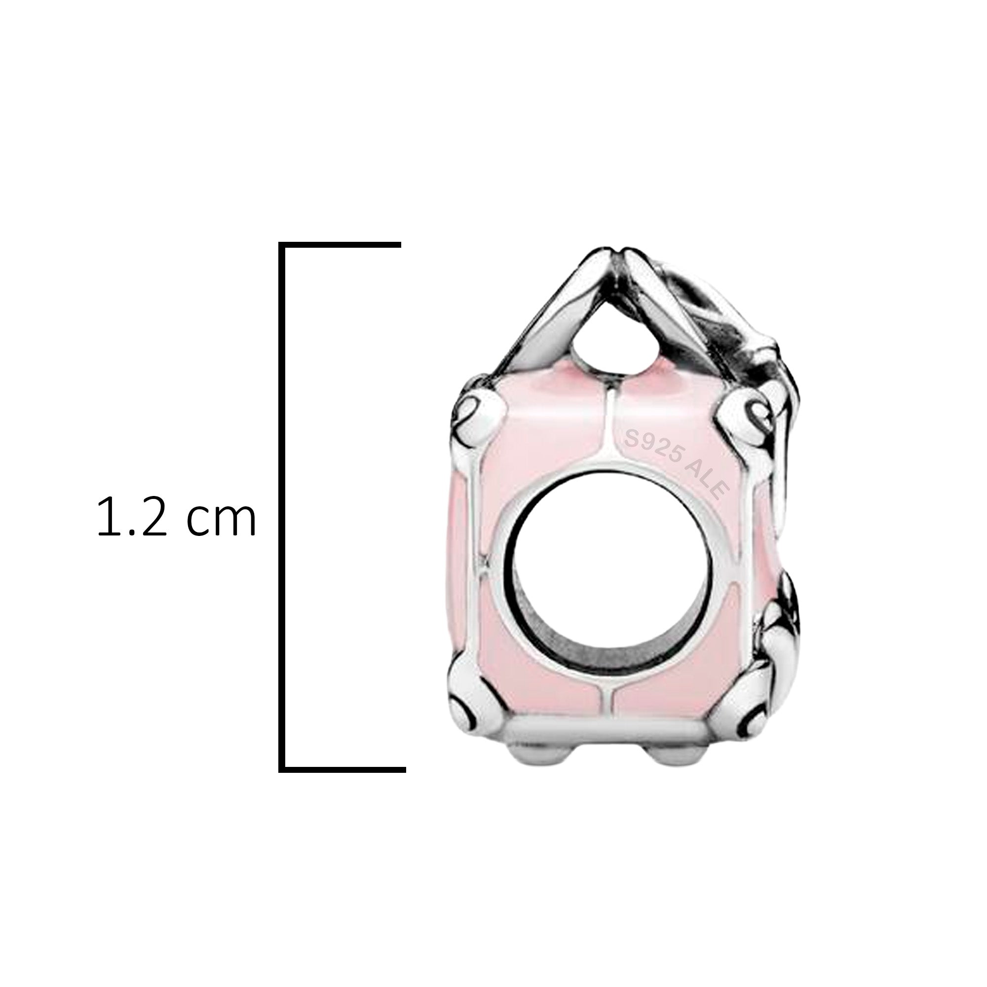Charm Inspirado Pan 1:1 Maleta Love Travel, Plata .925