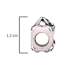 Charm Inspirado Pan 1:1 Maleta Love Travel, Plata .925