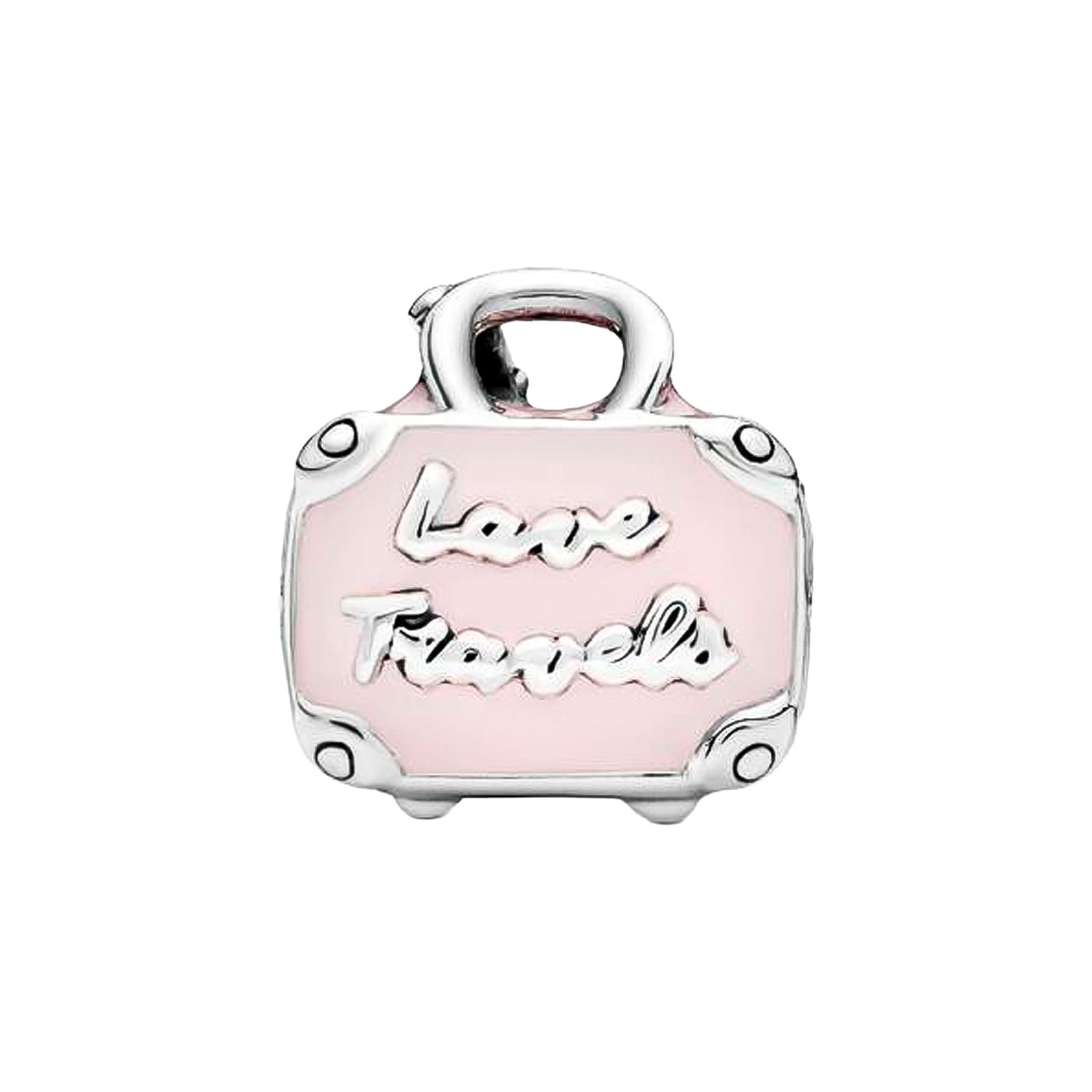 Charm Inspirado Pan 1:1 Maleta Love Travel, Plata .925