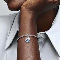 Charm Inspirado Pan 1:1 Mariposa con Circonias One of a Kind, Plata .925