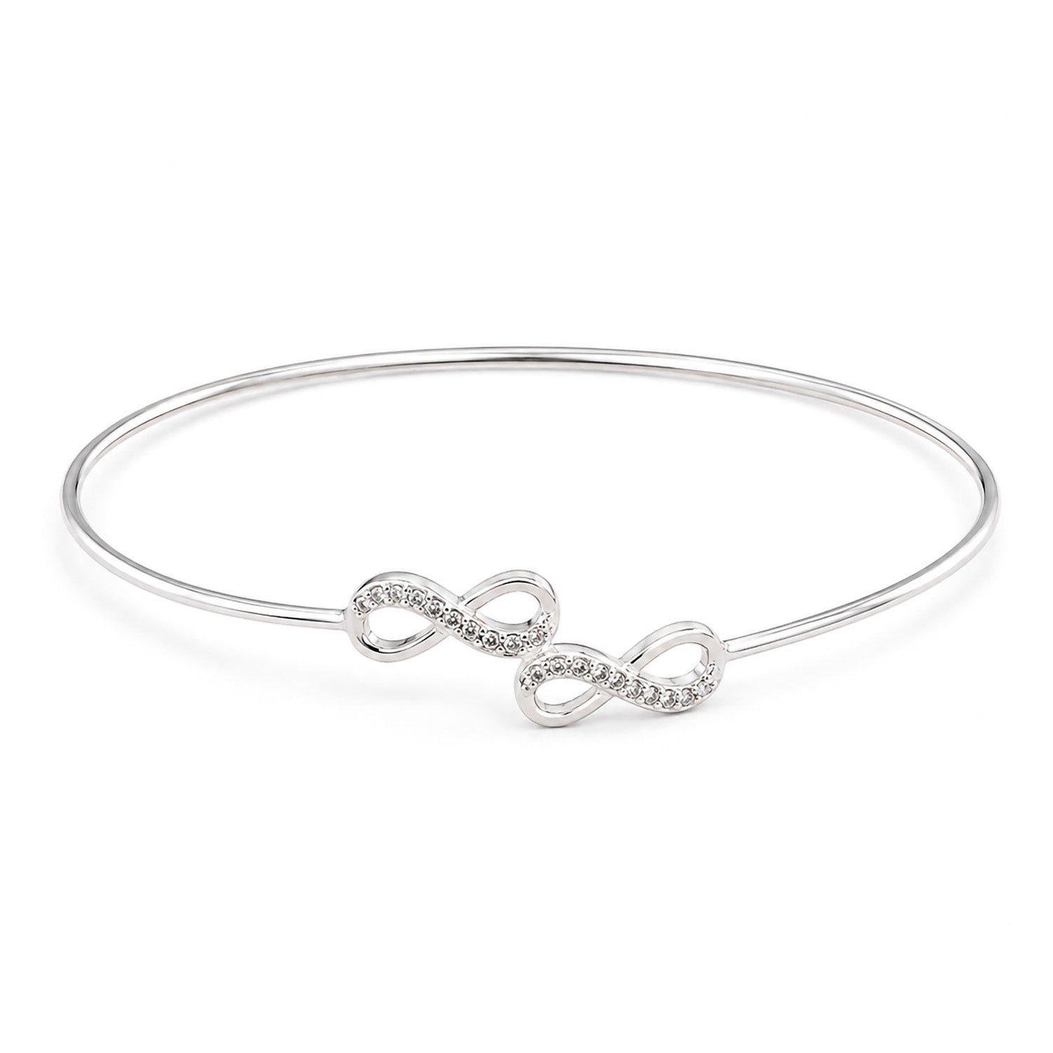 Brazalete Infinito con Circonias Plata