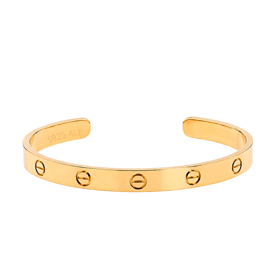 Brazalete Cartier 1:1 Plata .925 con Baño de Oro 18 k