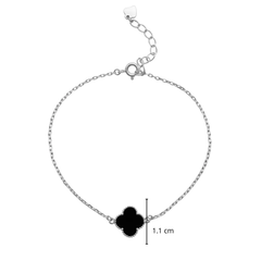 Pulsera 1 Flor Inspirada Van C Piedras Naturales Plata .925