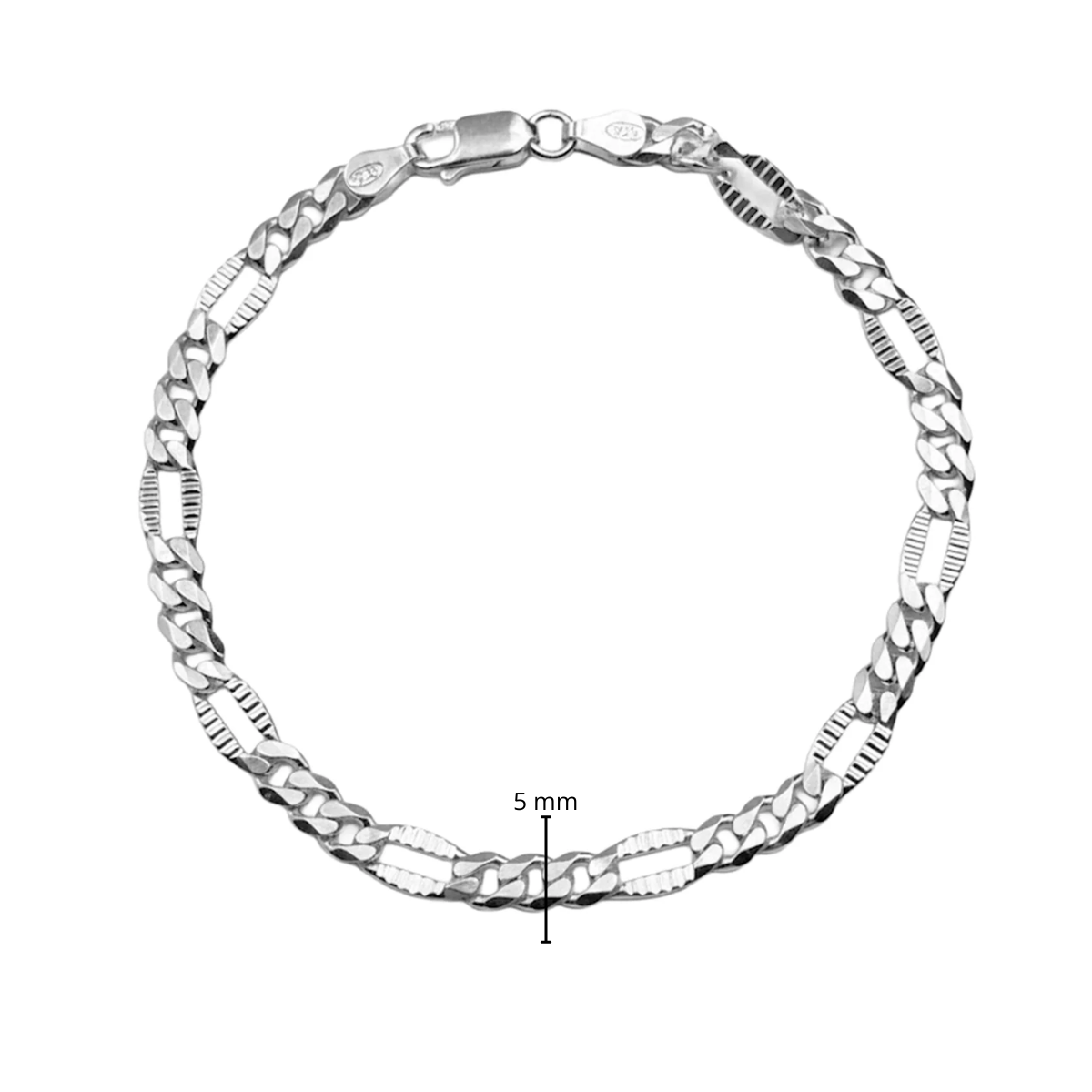 Pulso Cartier con Eslabon Diamantado Plata .925