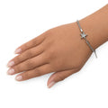 Pulsera Estrella con Micro Circonias y Cadena Espuma Plata .925 con Baño de Rodio