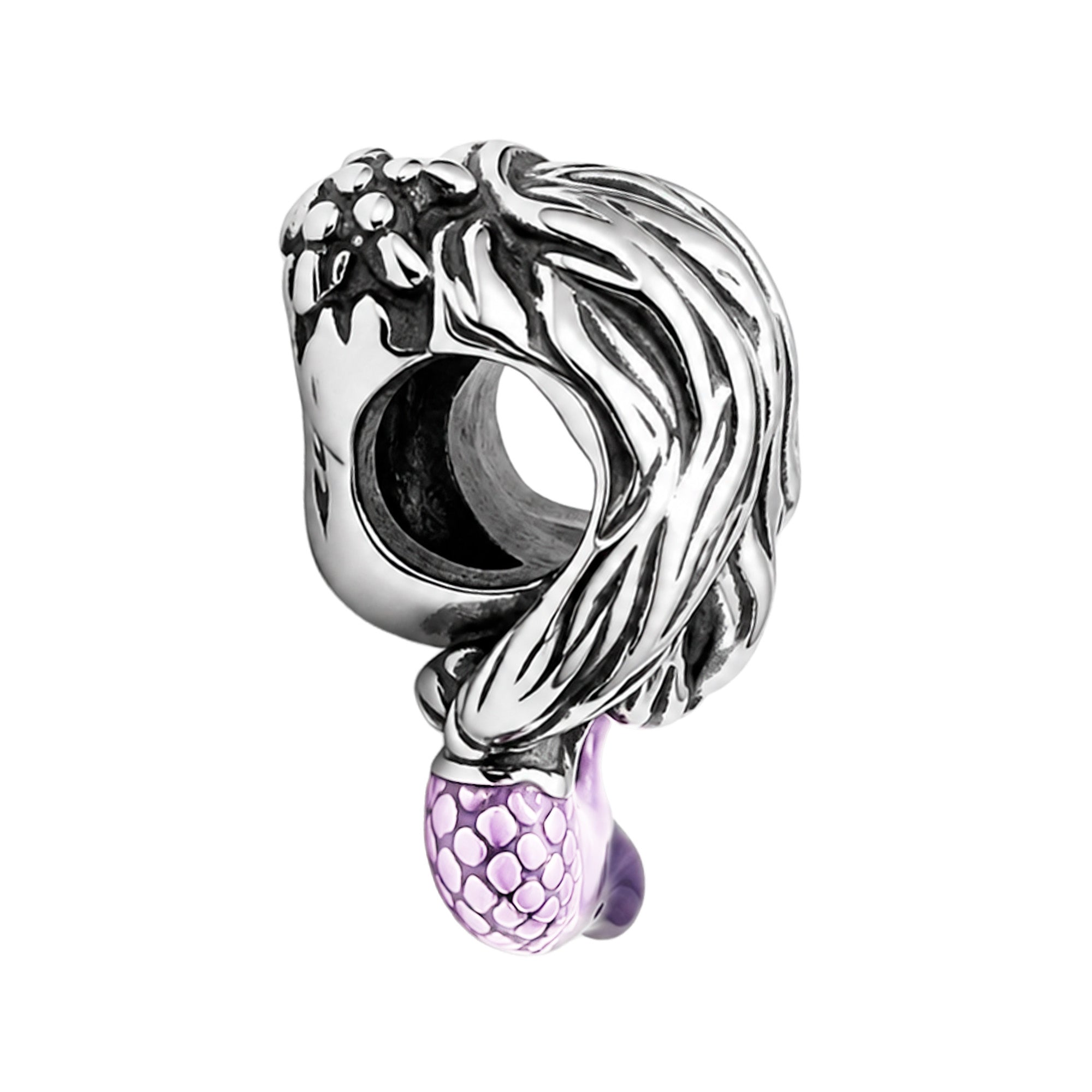 Charm Inspirado Pan 1:1 Princesa La Sirenita, Plata .925
