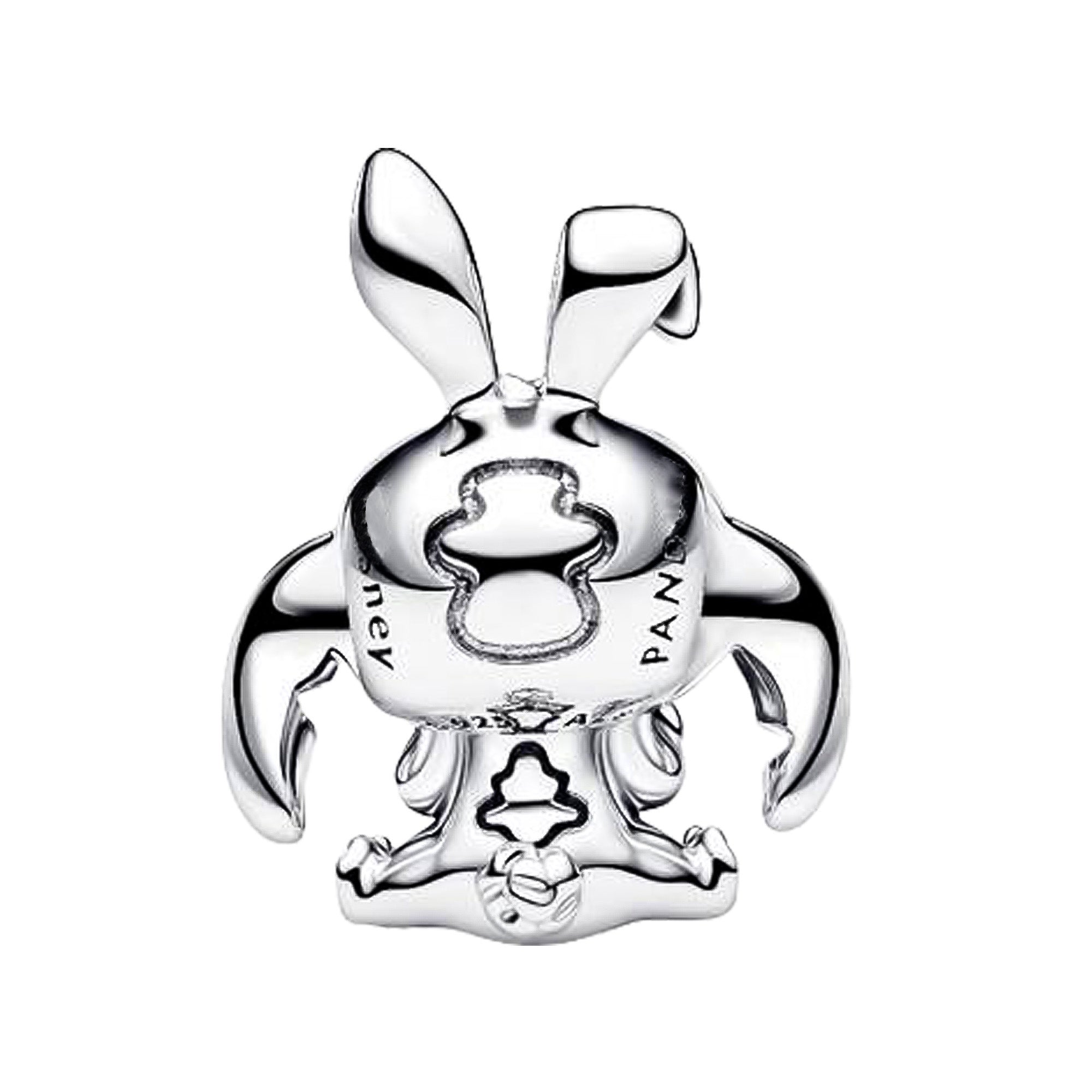 Charm Inspirado Pan 1:1 Stitch con Zanahoria, Plata .925