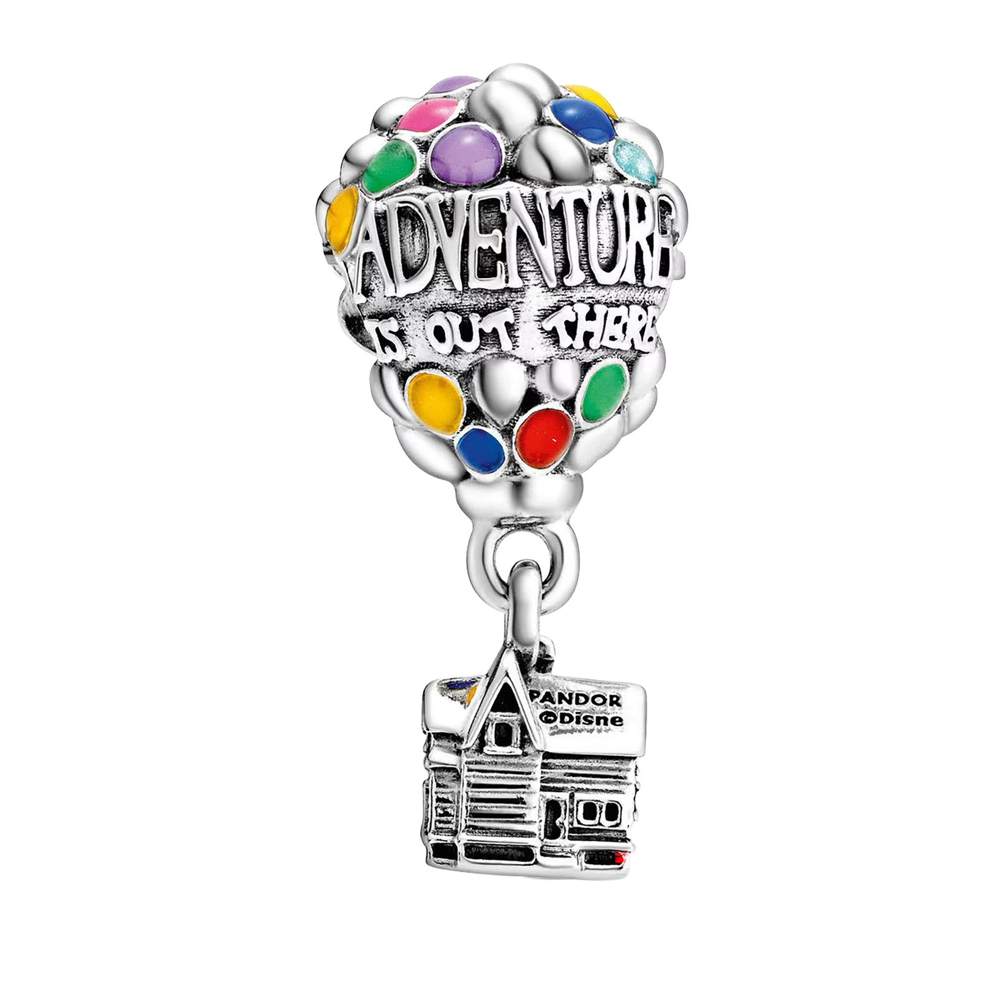 Charm Inspirado Pan 1:1 Casa con Globos UP, Plata .925