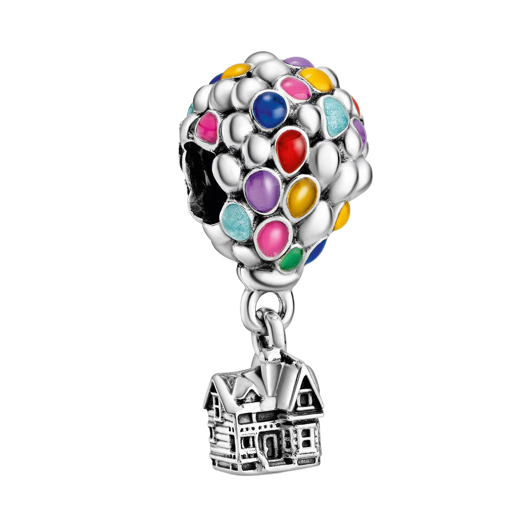 Charm Inspirado Pan 1:1 Casa con Globos UP, Plata .925