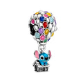 Charm Inspirado Pan 1:1 Casa con Globos Stitch, Plata .925