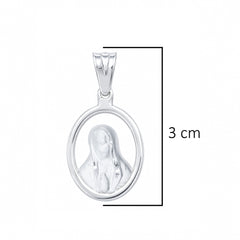 Dije Medalla Virgen de Guadalupe 3 cm Plata .925