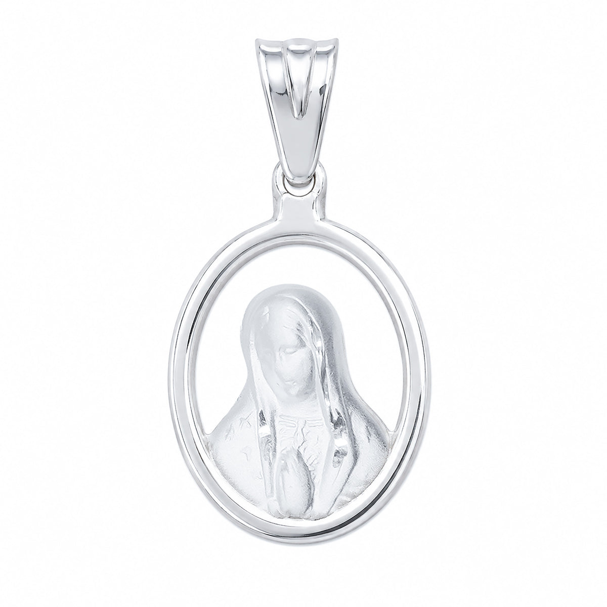 Dije Medalla Virgen de Guadalupe 3 cm Plata .925